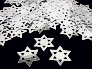 Silver Star of David Confetti